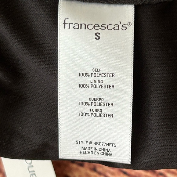 Francesca's Black Zoe Sequin Joggers Size S‎ - Picture 11 of 12